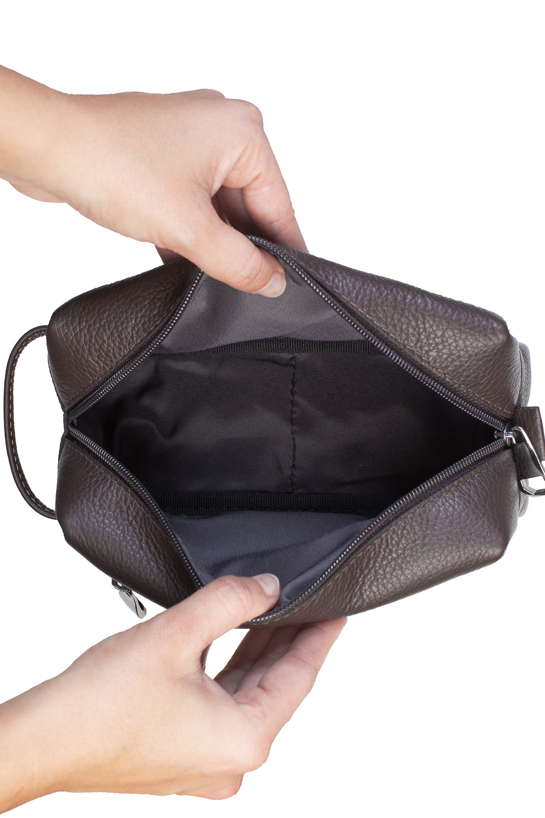Necessaire masculina em couro floater Daily 10x20x8cm - Enluaze