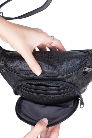 Pochete masculina de couro floater David