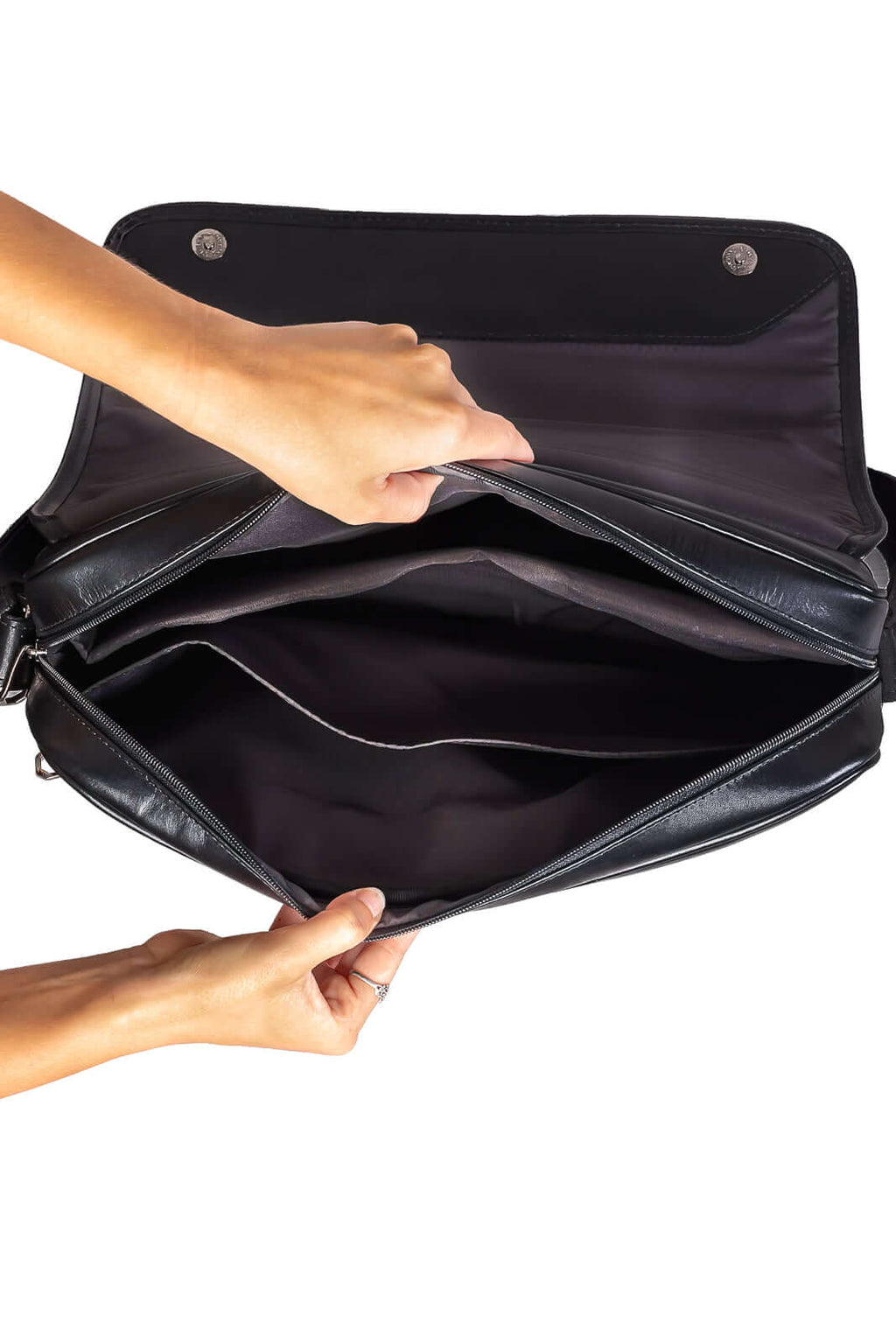 Pasta carteiro para notebook em couro italiano Cassio - Enluaze