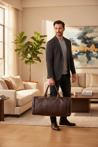 Mala para viagem em couro floater Magnus