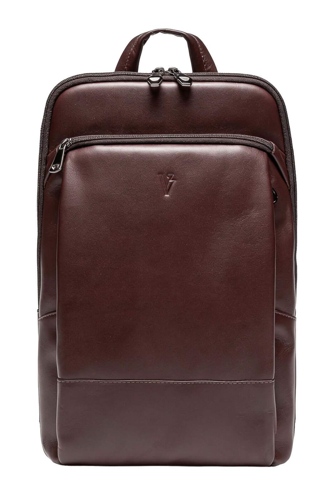 Mochila masculina slim para notebook couro italiano Otávio - Enluaze