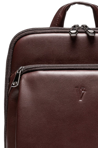 Mochila masculina slim para notebook couro italiano Otávio