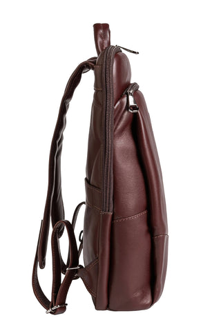 Mochila masculina slim para notebook couro italiano Otávio