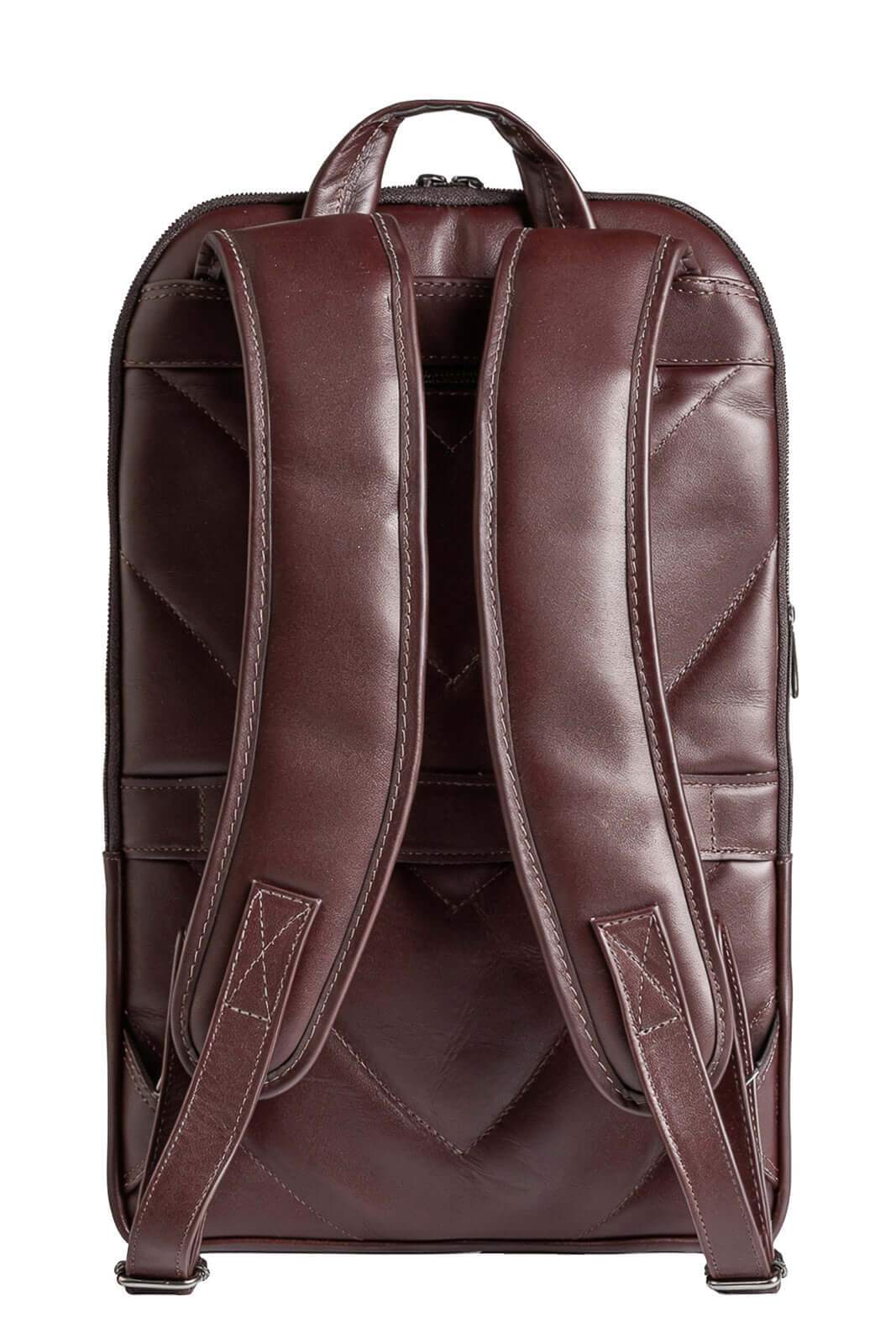Mochila masculina slim para notebook couro italiano Otávio - Enluaze