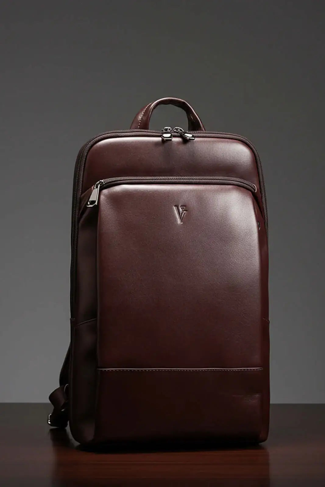Mochila masculina slim para notebook couro italiano Otávio - Enluaze