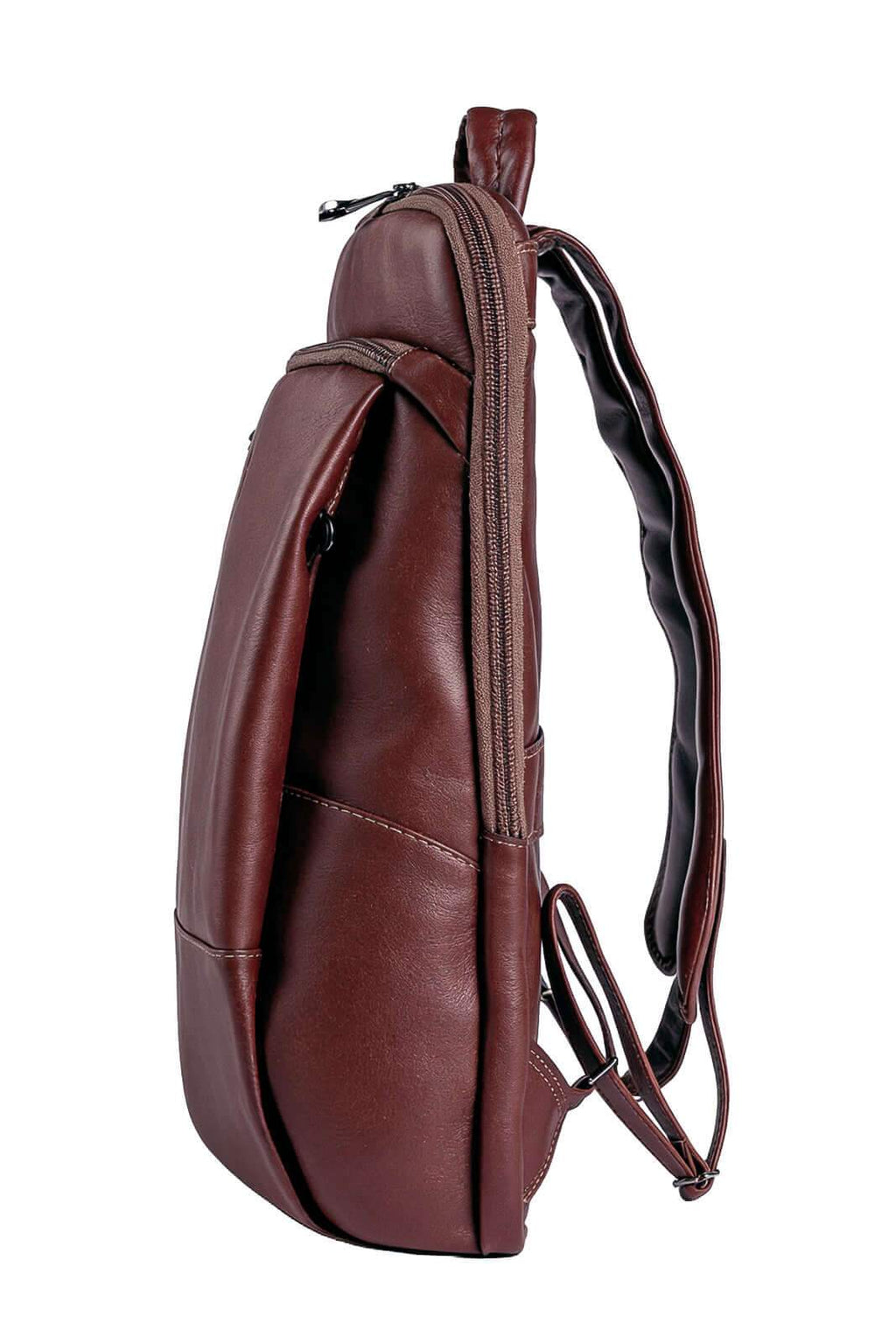 Mochila masculina slim para notebook couro italiano Otávio - Enluaze