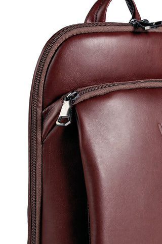 Mochila masculina slim para notebook couro italiano Otávio