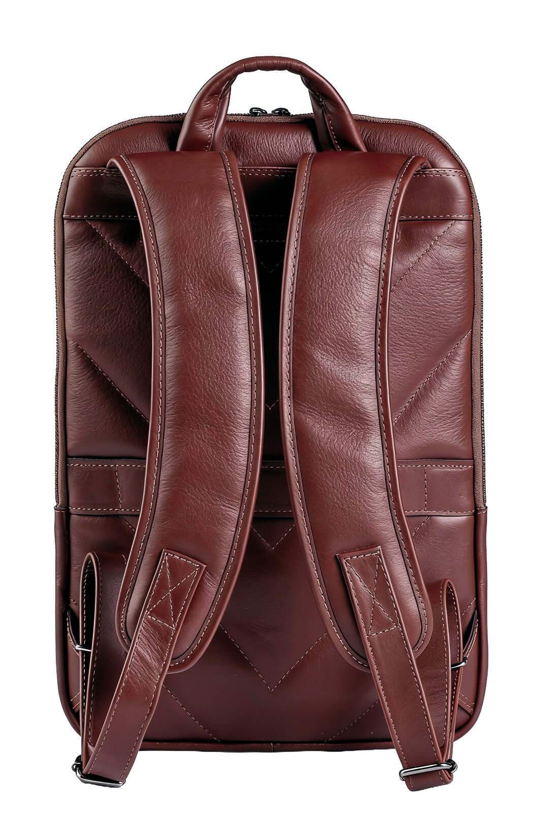 Mochila masculina slim para notebook couro italiano Otávio - Enluaze