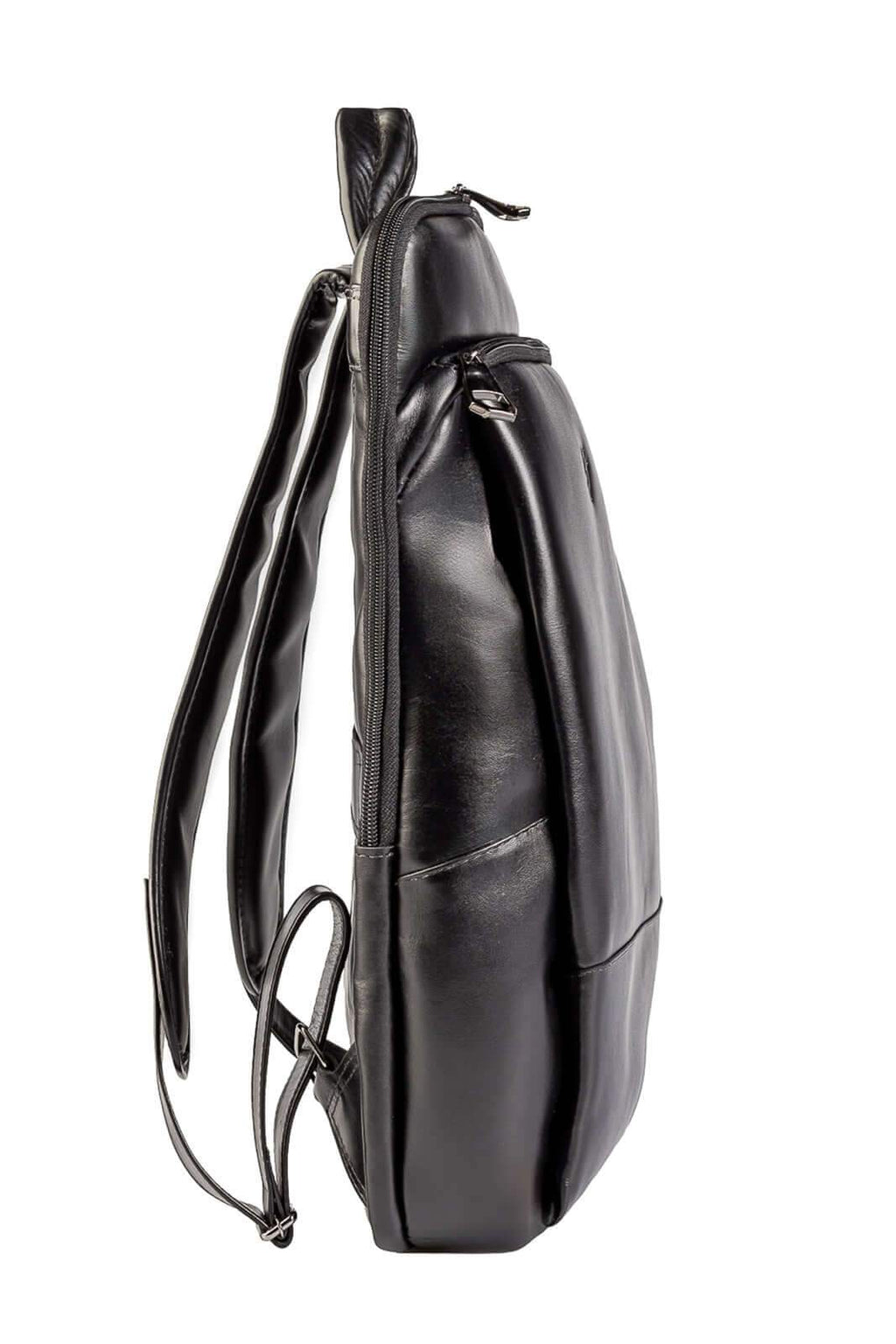 Mochila masculina slim para notebook couro italiano Otávio - Enluaze