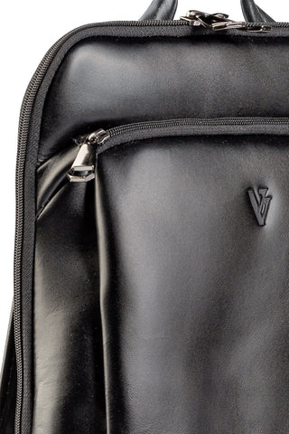 Mochila masculina slim para notebook couro italiano Otávio