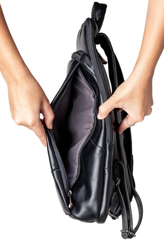 Mochila masculina slim para notebook couro italiano Otávio