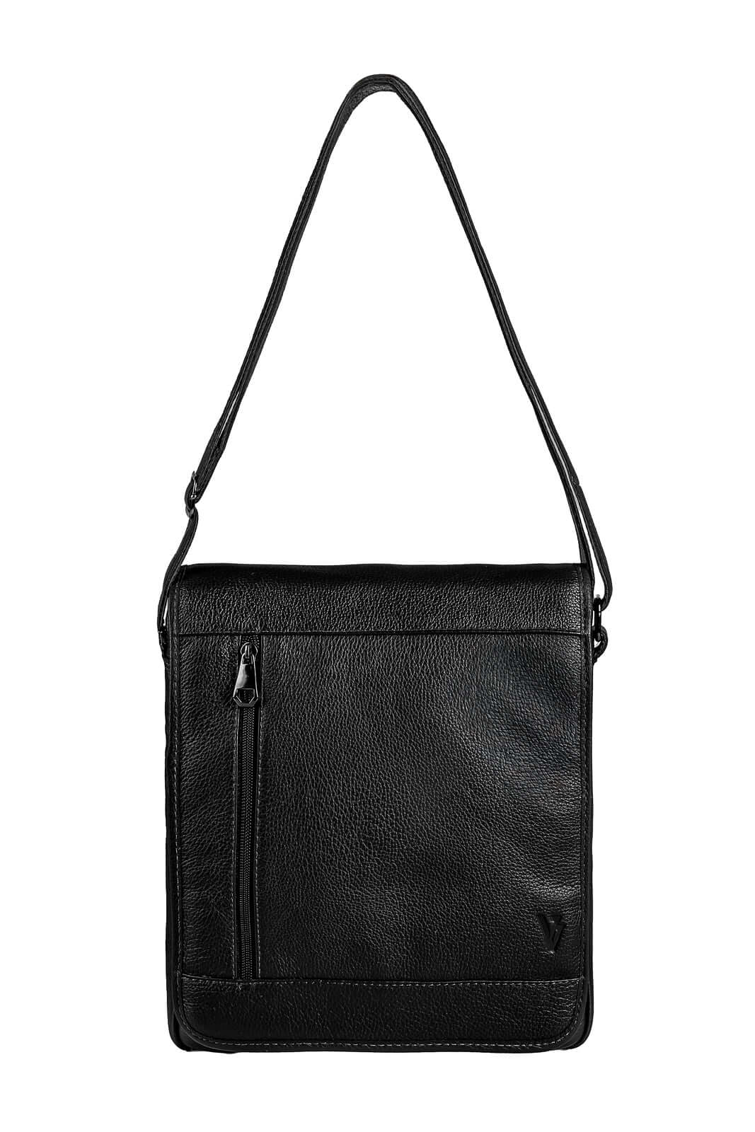 Bolsa carteiro masculina em couro floater Benício - Enluaze