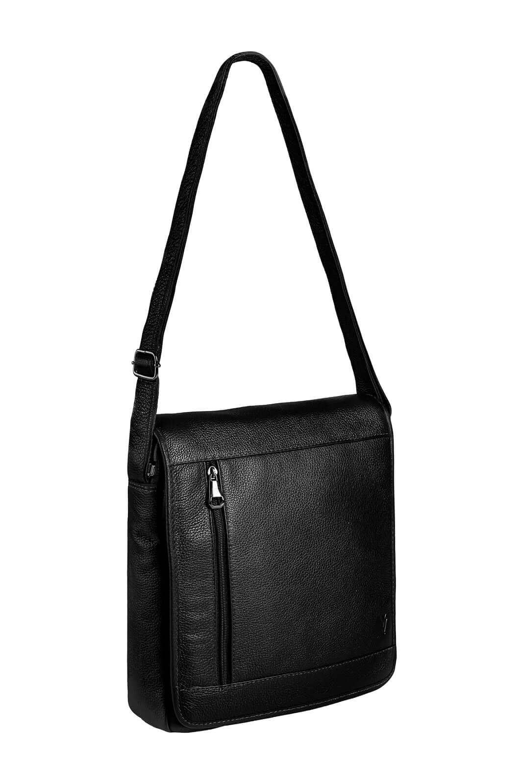 Bolsa carteiro masculina em couro floater Benício - Enluaze