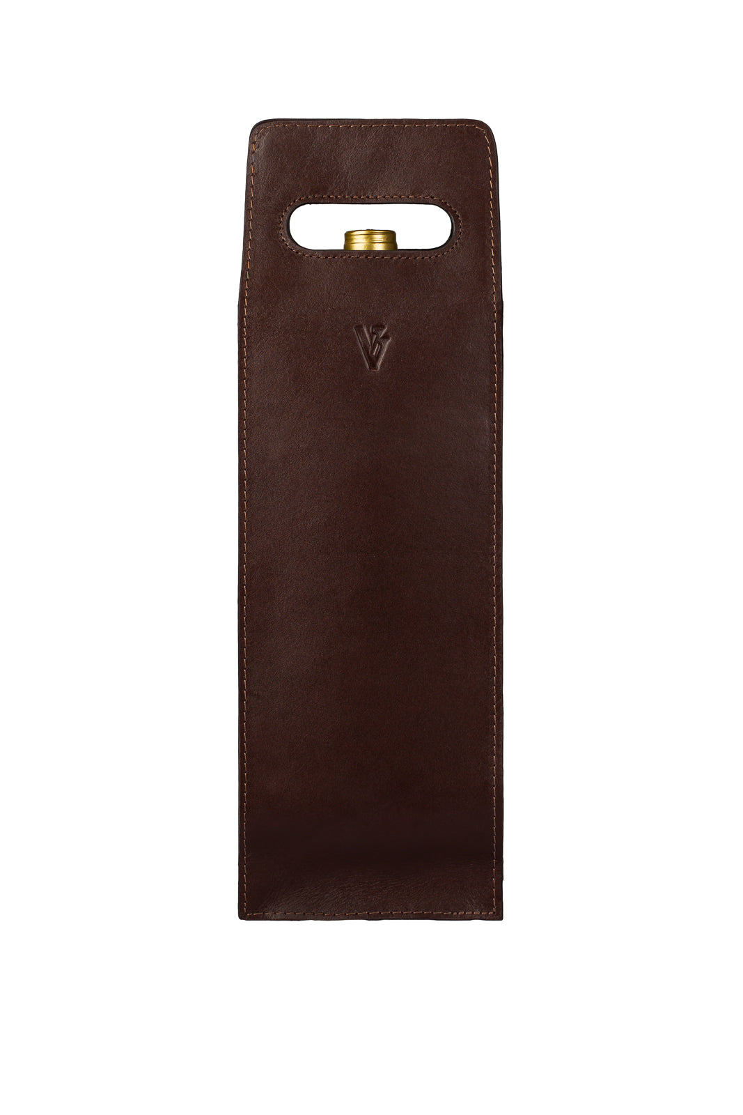 Porta-vinho individual em couro italiano