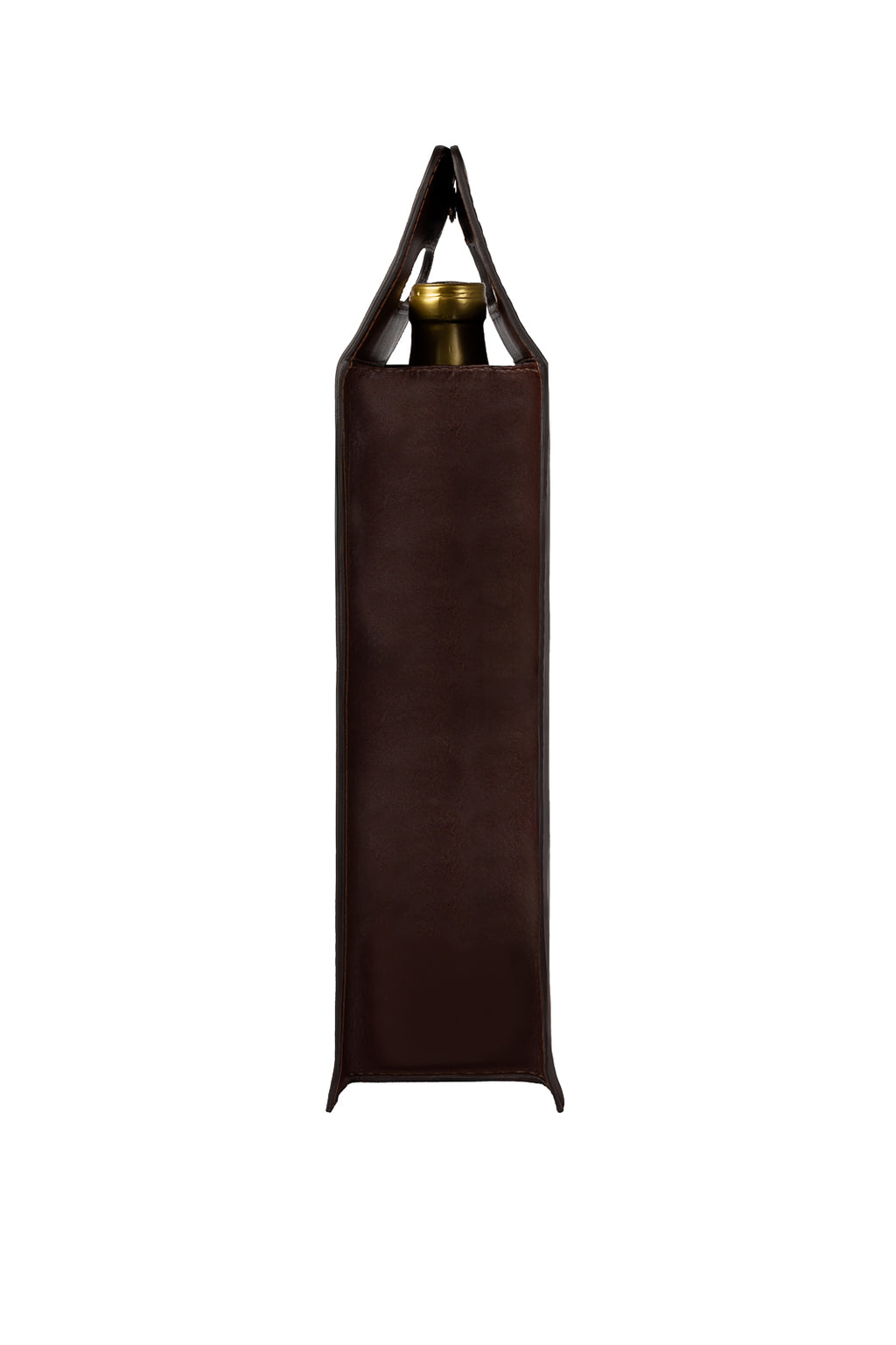 Porta-vinho individual em couro italiano
