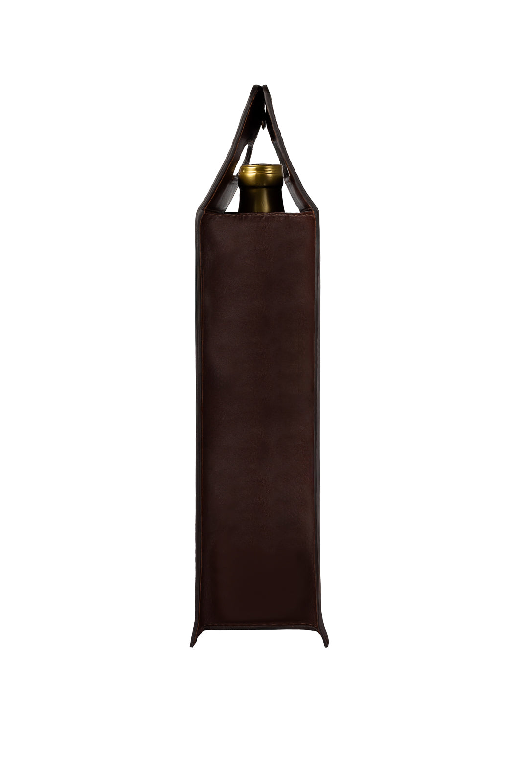 Porta-vinho individual em couro italiano