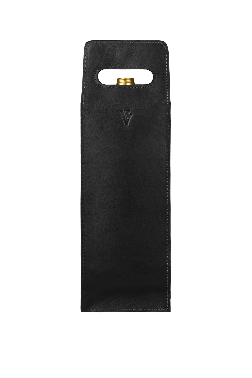 Porta-vinho individual em couro italiano