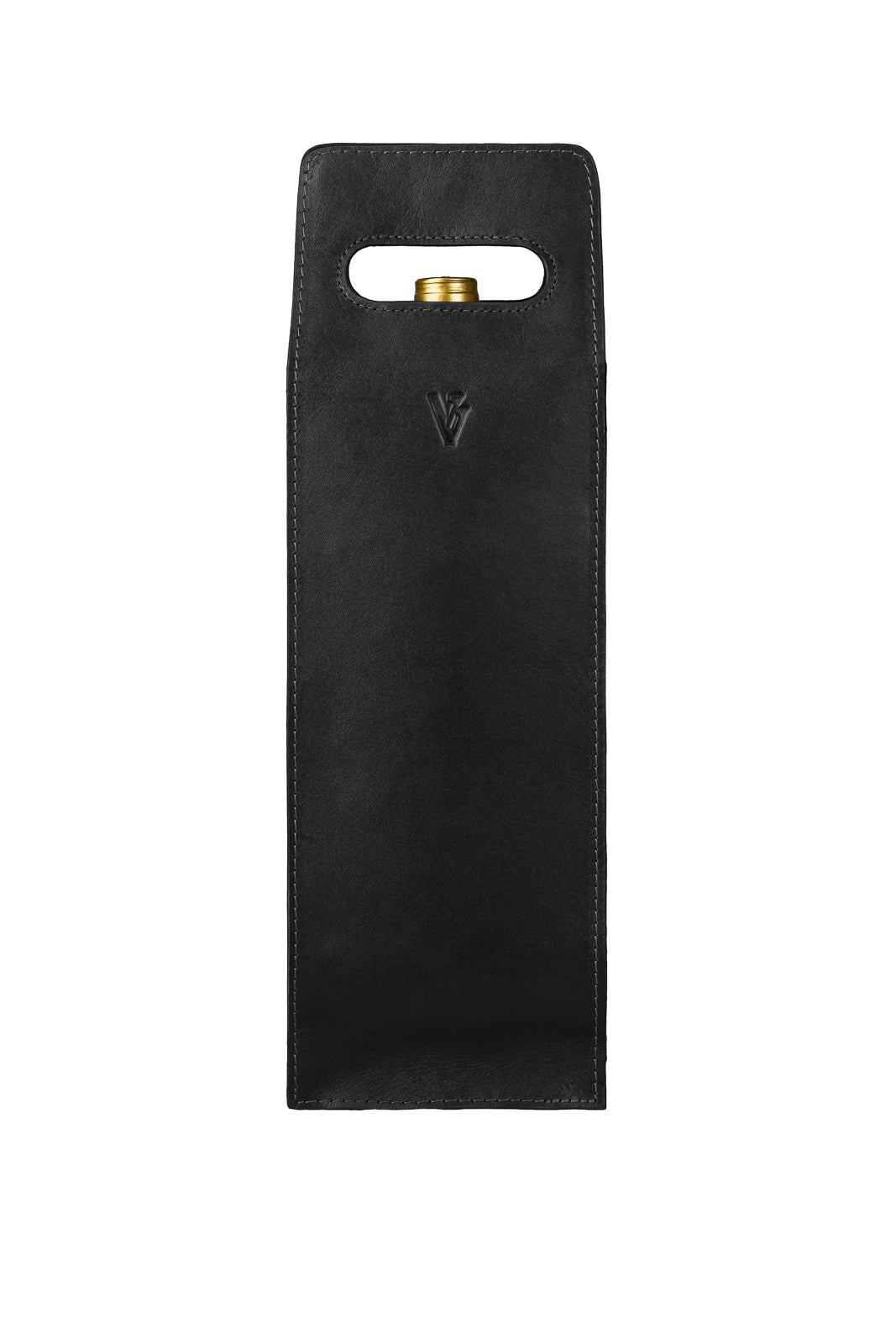 Porta-vinho individual em couro italiano