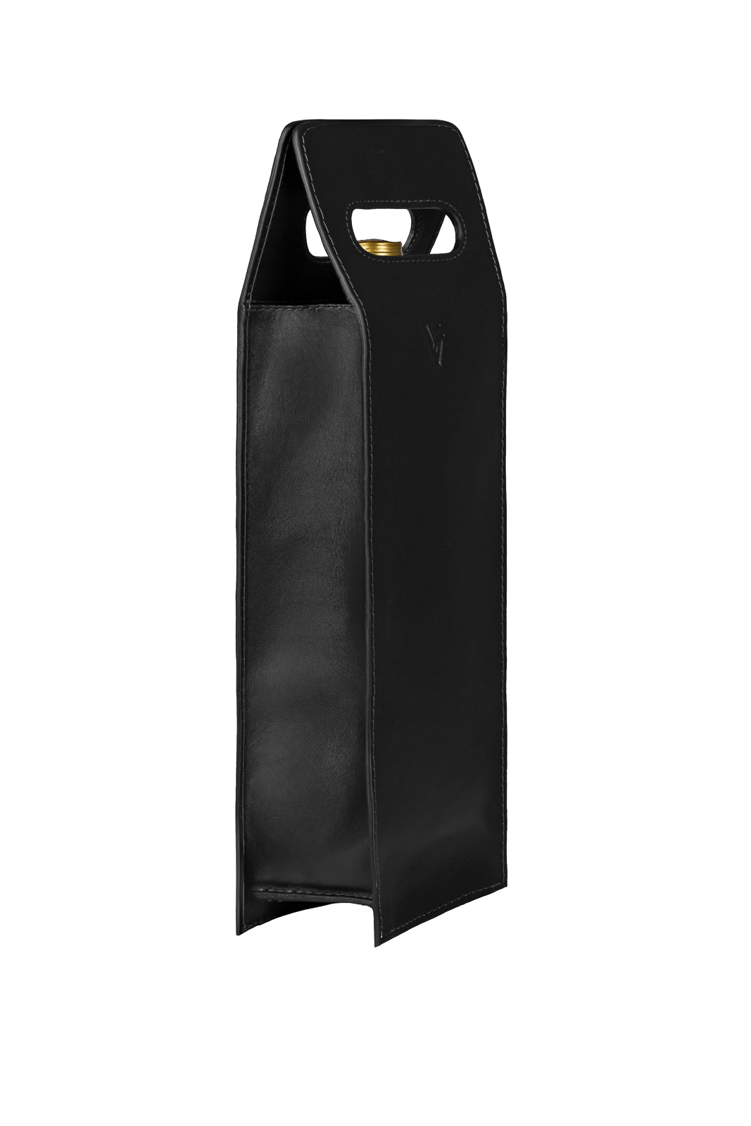 Porta-vinho individual em couro italiano