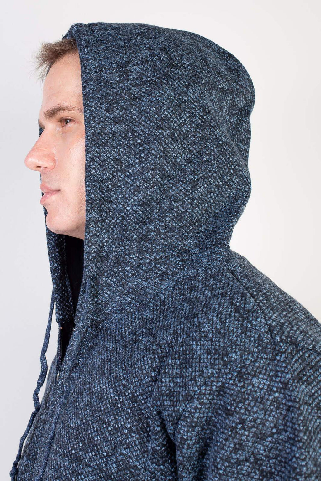 Jaqueta de malha térmica masculina com capuz 90149 - Enluaze