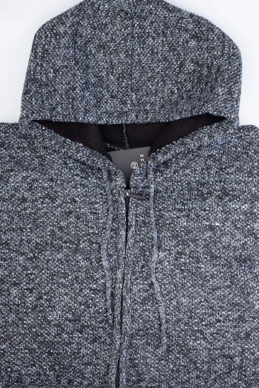 Jaqueta de malha térmica masculina com capuz 90149 - Enluaze