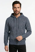 Jaqueta de malha térmica masculina com capuz 90149