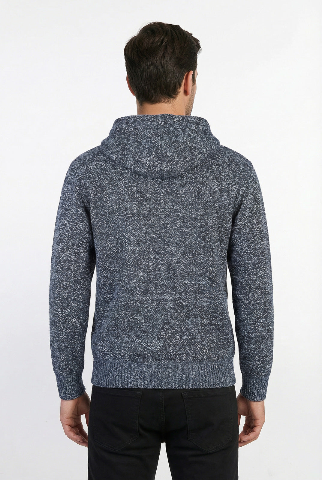 Jaqueta de malha térmica masculina com capuz 90149