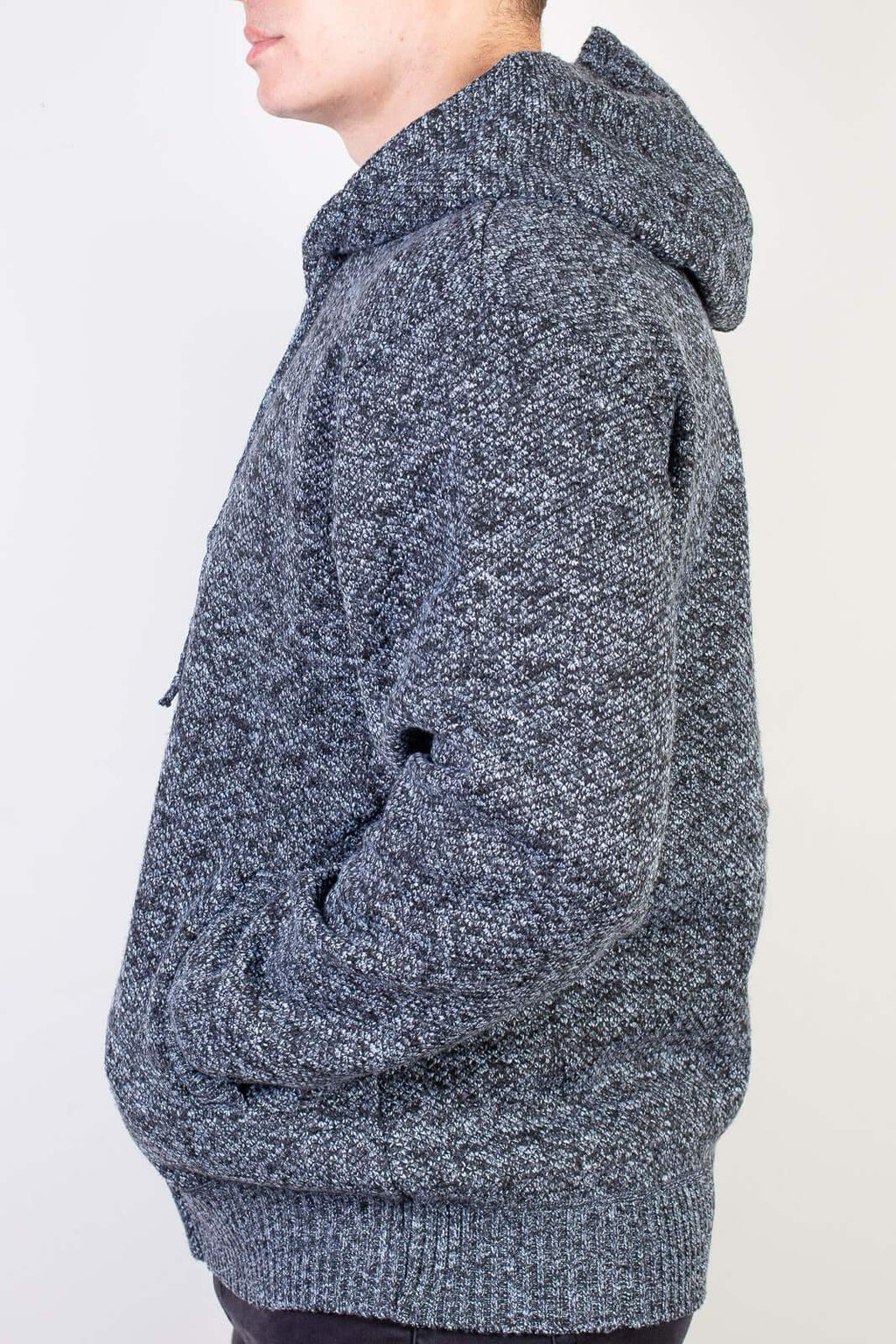 Jaqueta de malha térmica masculina com capuz 90149 - Enluaze