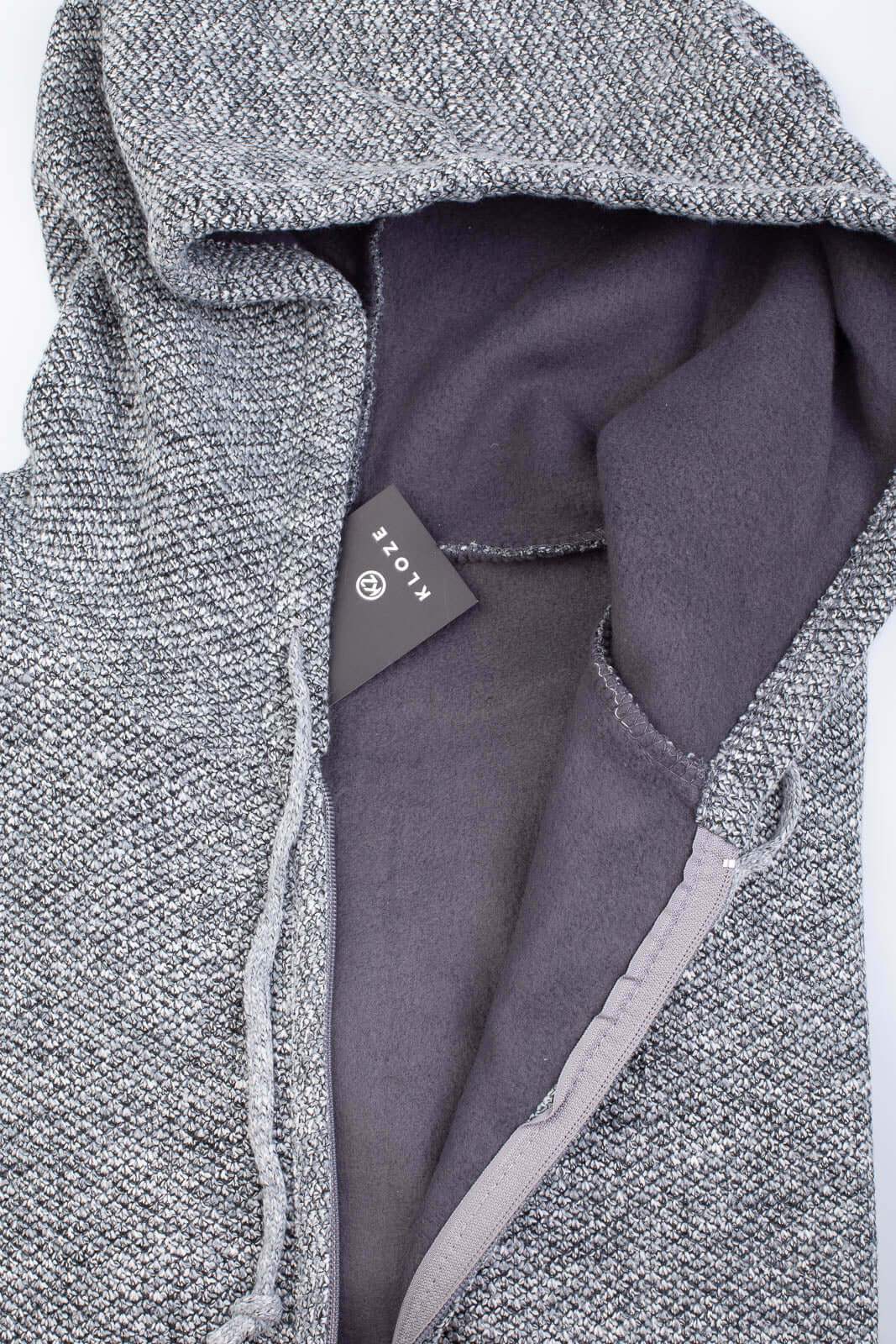 Jaqueta de malha térmica masculina com capuz 90149 - Enluaze