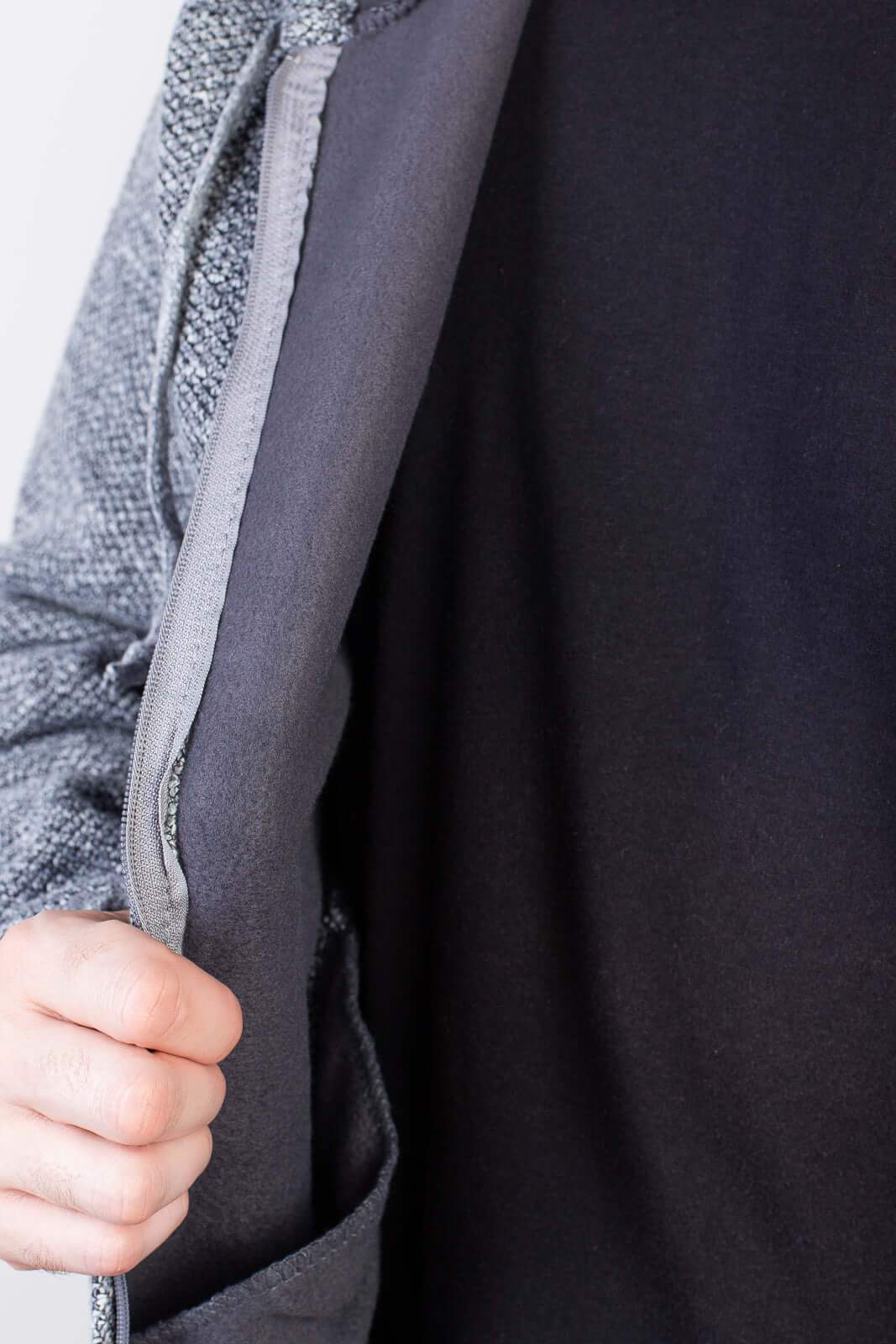 Jaqueta de malha térmica masculina com capuz 90149 - Enluaze