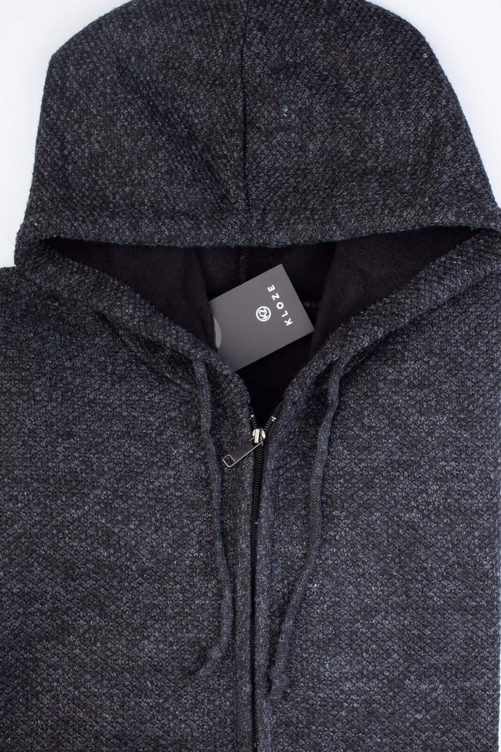 Jaqueta de malha térmica masculina com capuz 90149 - Enluaze