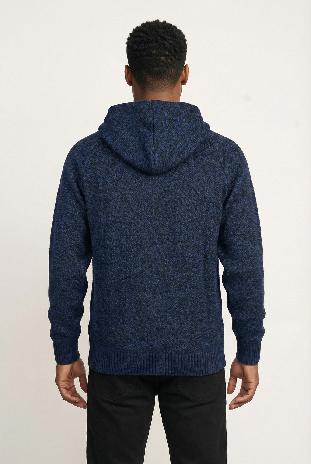 Blusão grosso de malha masculino com capuz 90150