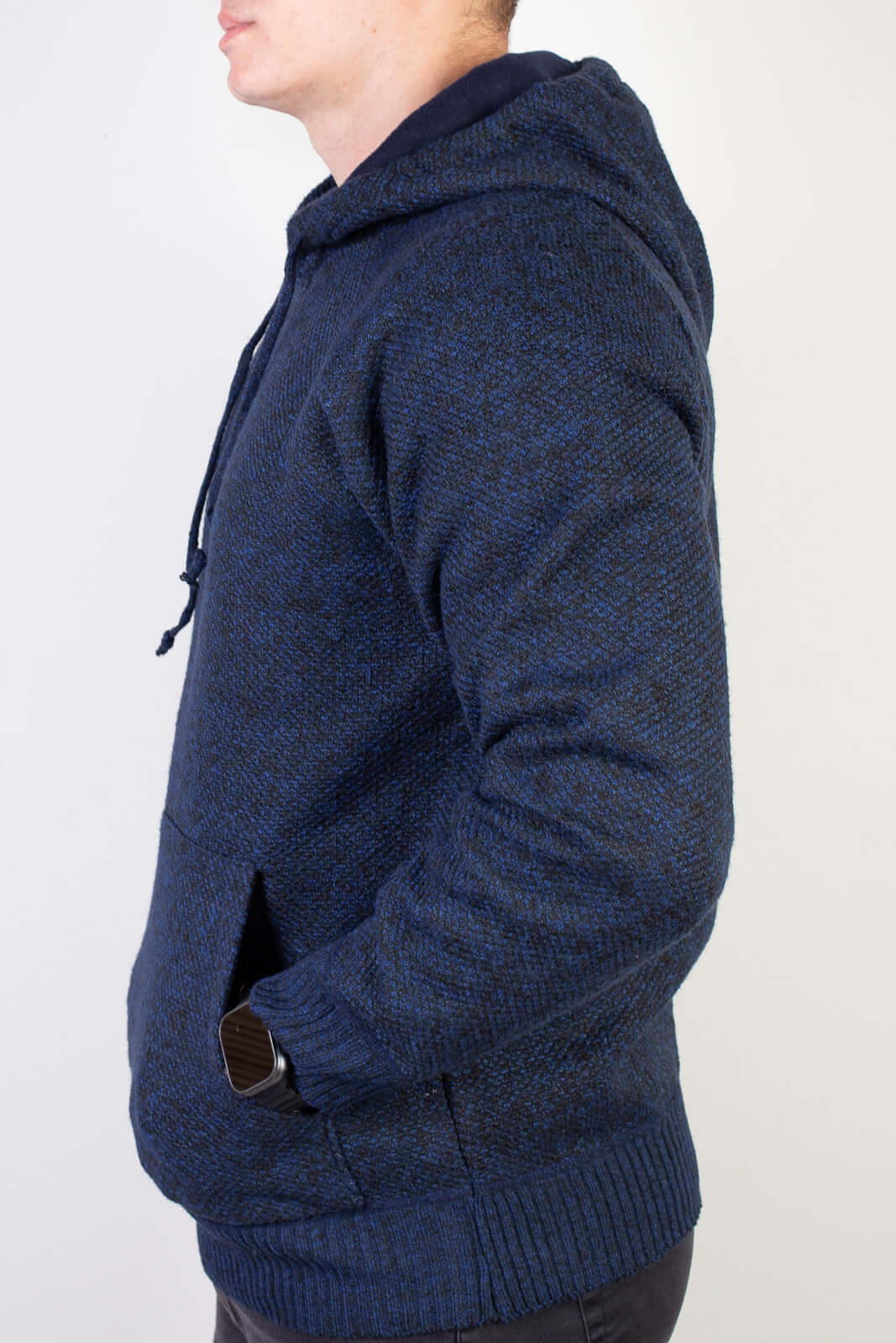 Blusão grosso de malha masculino com capuz 90150 - Enluaze