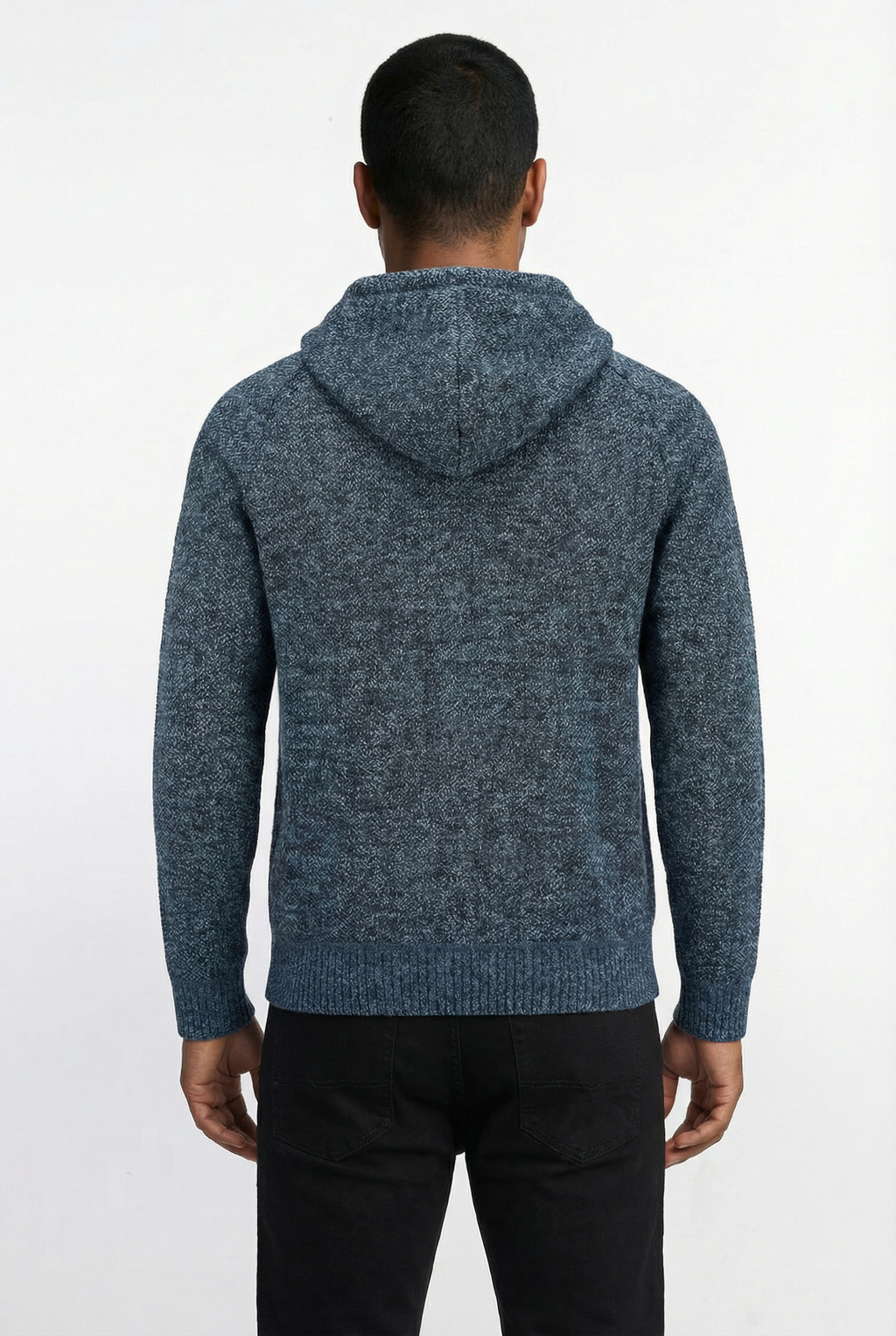 Blusão grosso de malha masculino com capuz 90150