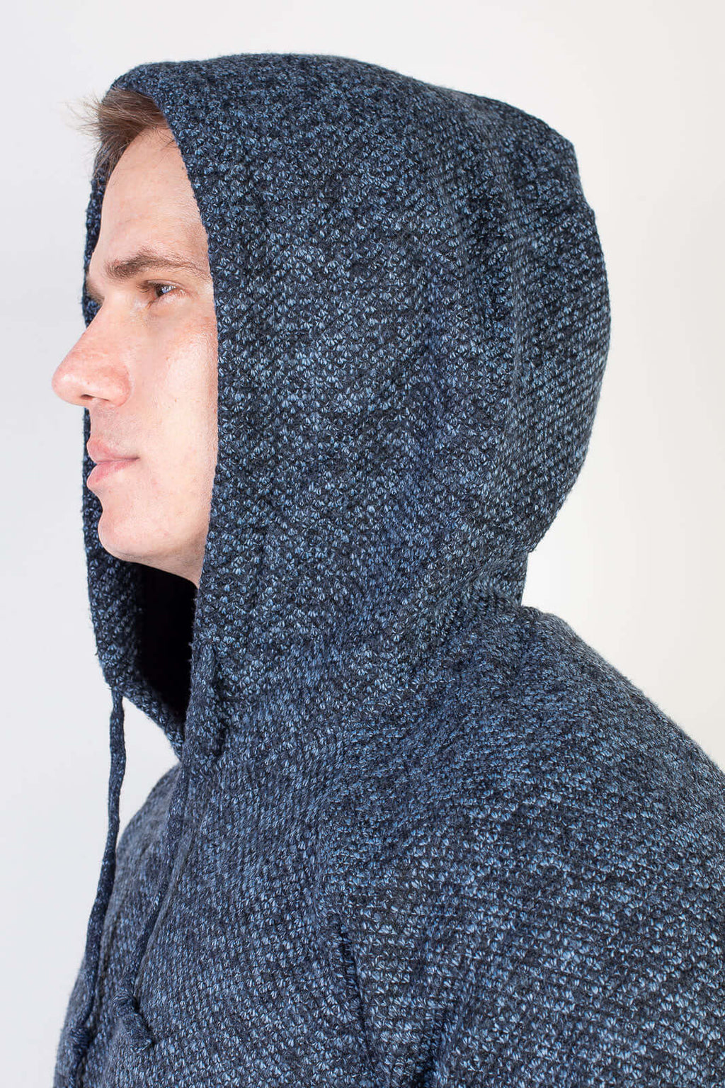 Blusão grosso de malha masculino com capuz 90150 - Enluaze