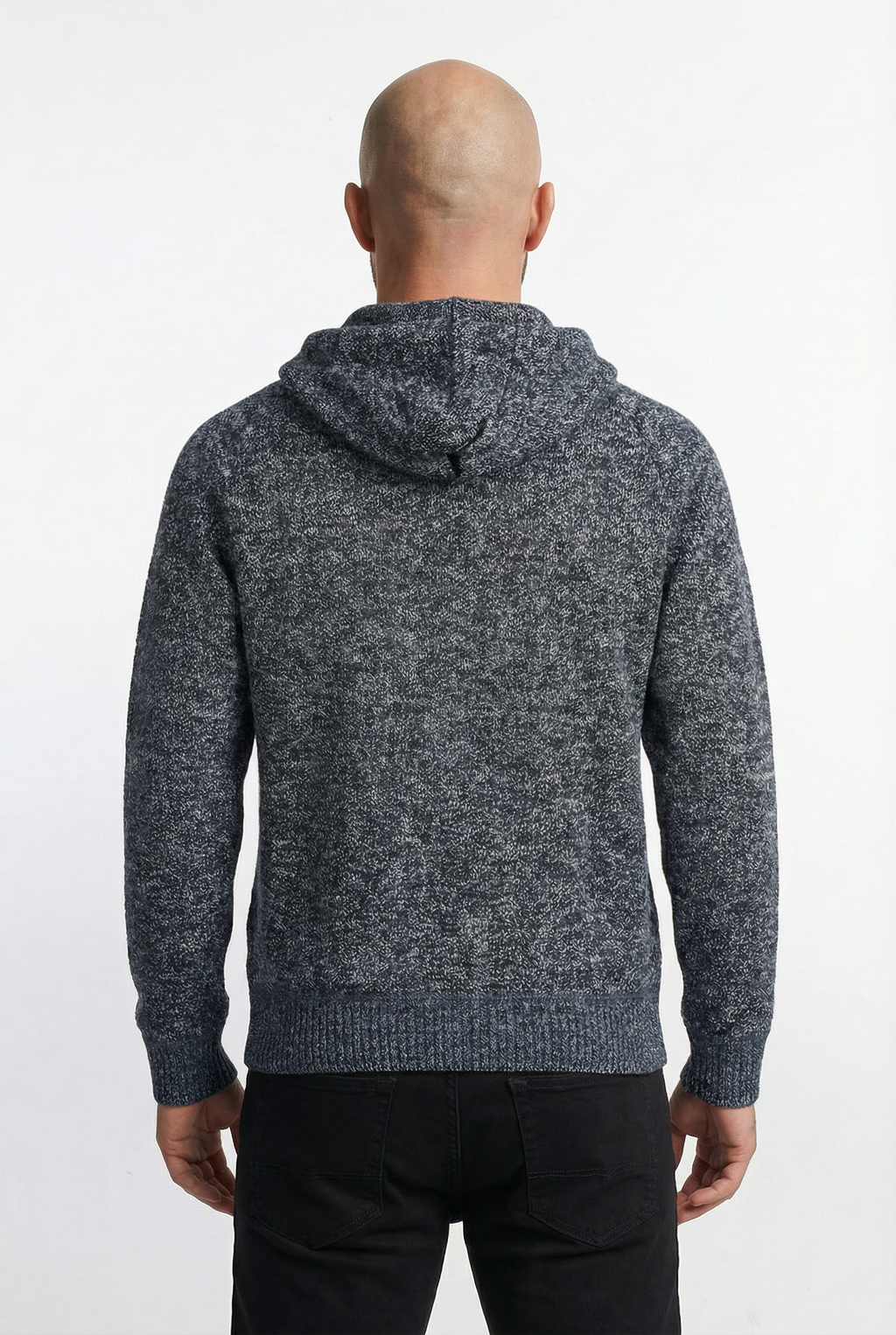 Blusão grosso de malha masculino com capuz 90150