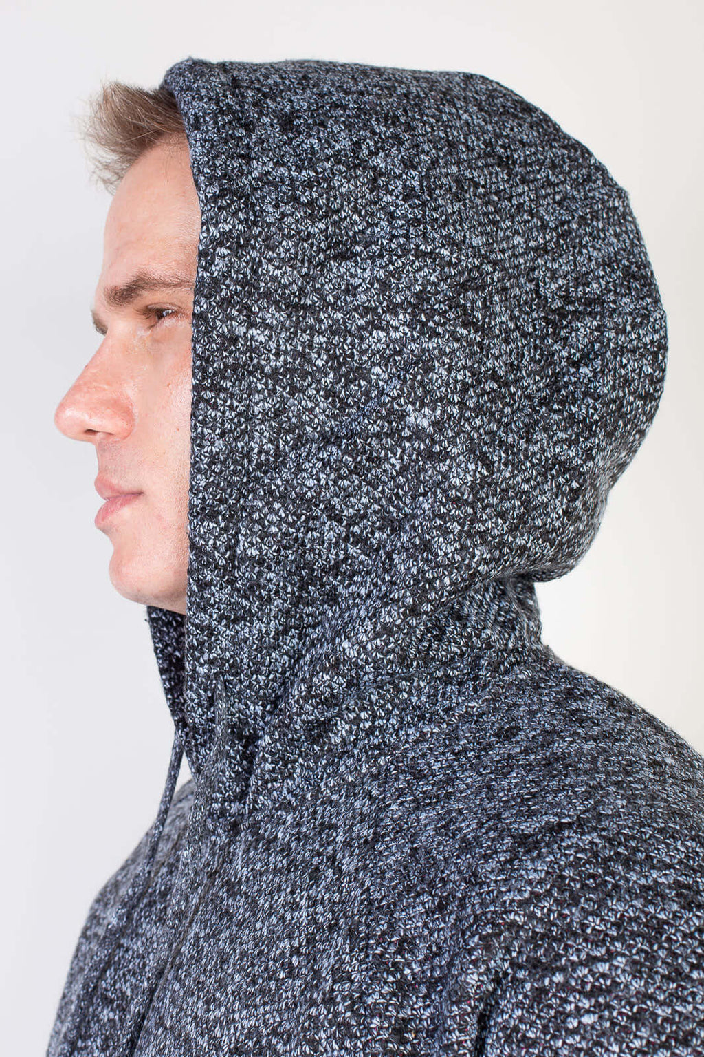 Blusão grosso de malha masculino com capuz 90150 - Enluaze