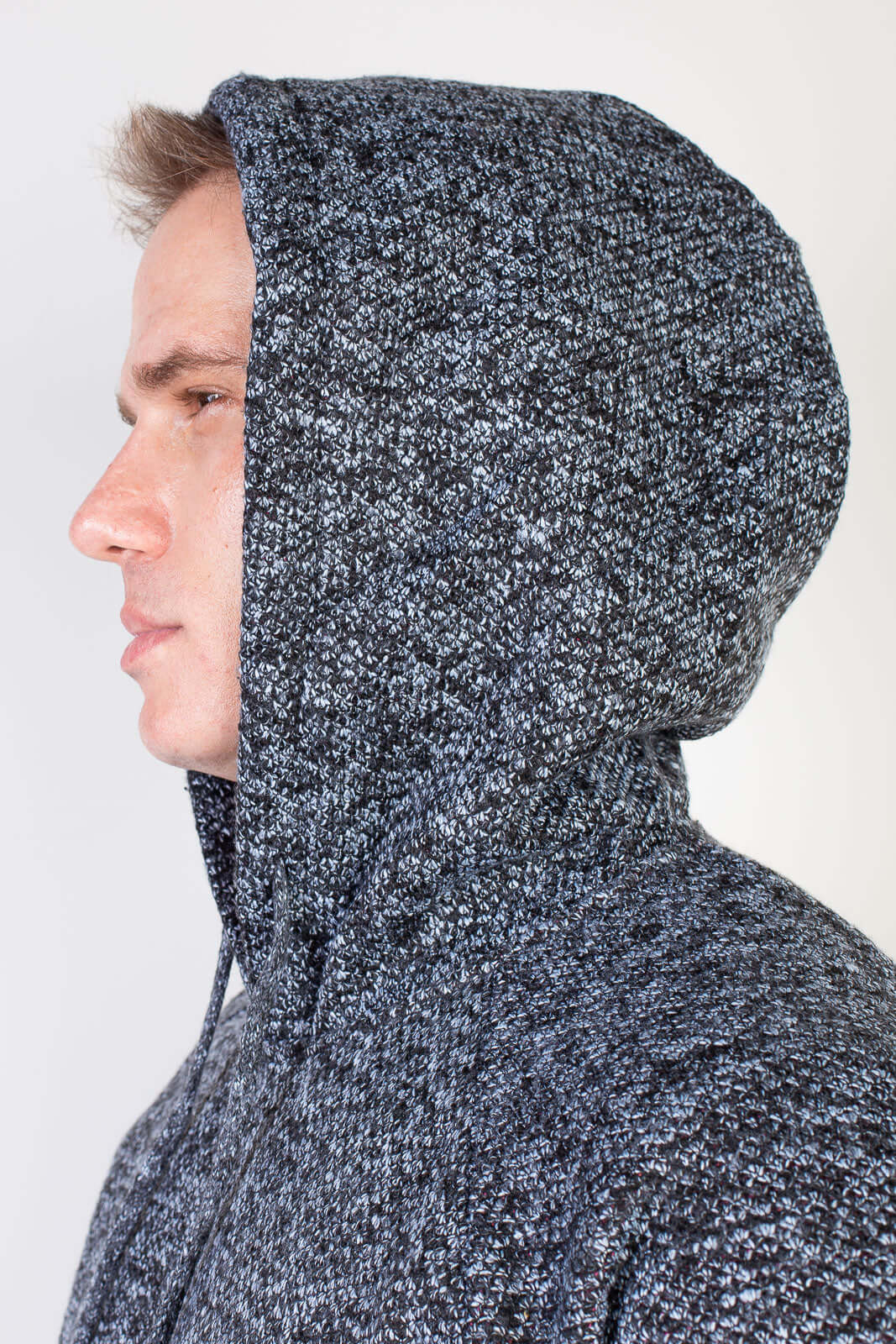 Blusão grosso de malha masculino com capuz 90150 - Enluaze