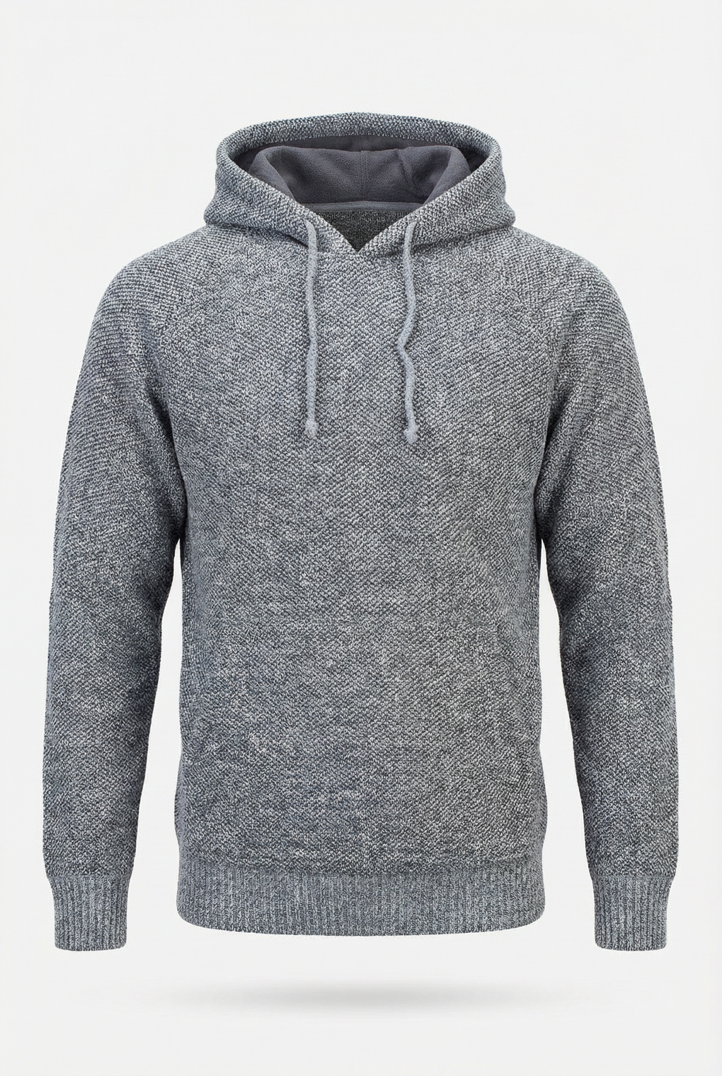 Blusão grosso de malha masculino com capuz 90150