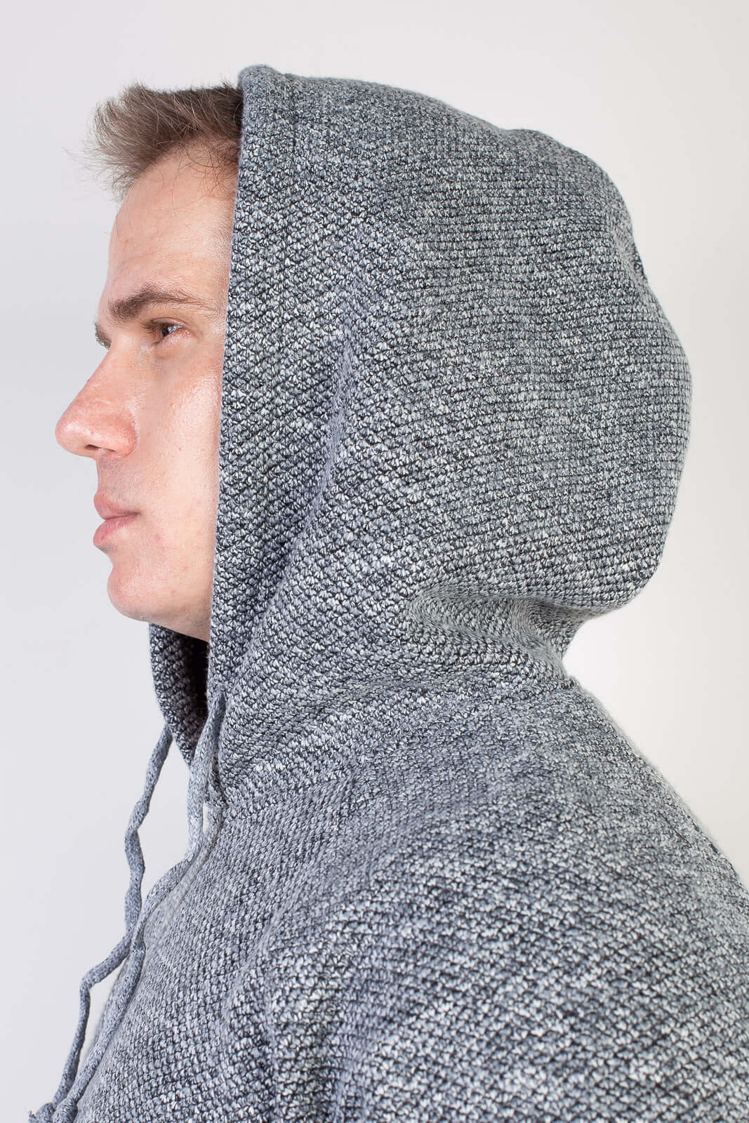 Blusão grosso de malha masculino com capuz 90150 - Enluaze