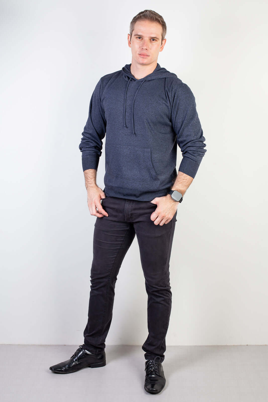 Blusa masculina moletinho com capuz 90153 - Enluaze