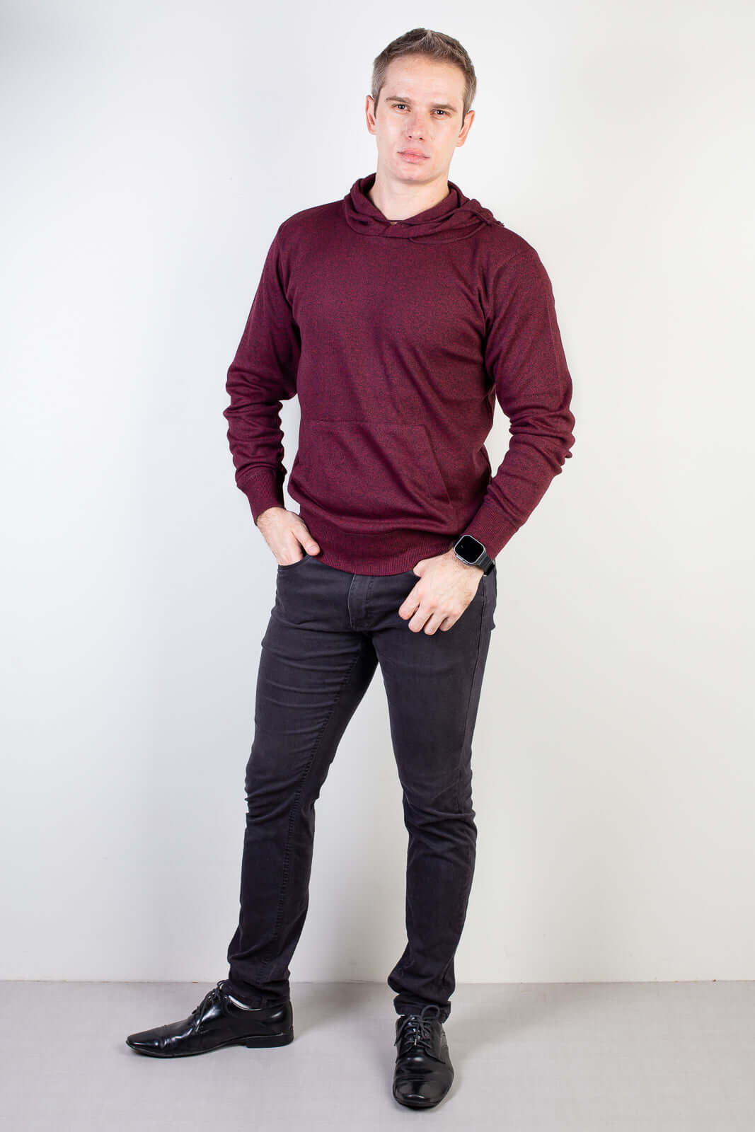 Blusa masculina moletinho com capuz 90153 - Enluaze