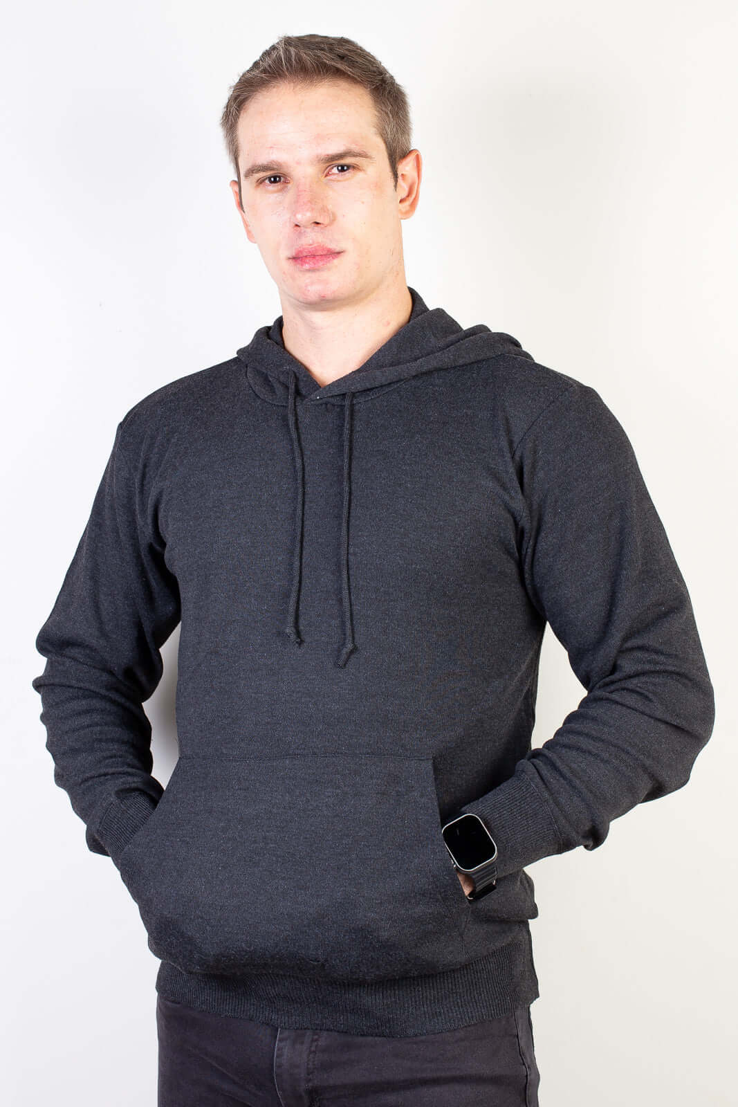 Blusa masculina moletinho com capuz 90153 - Enluaze