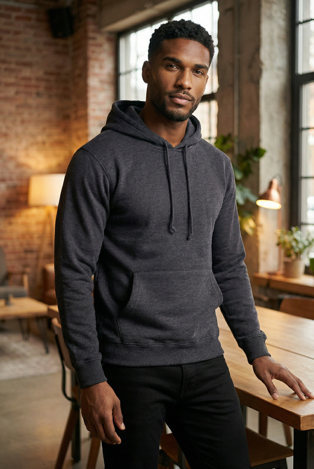 Blusa masculina moletinho com capuz 90153