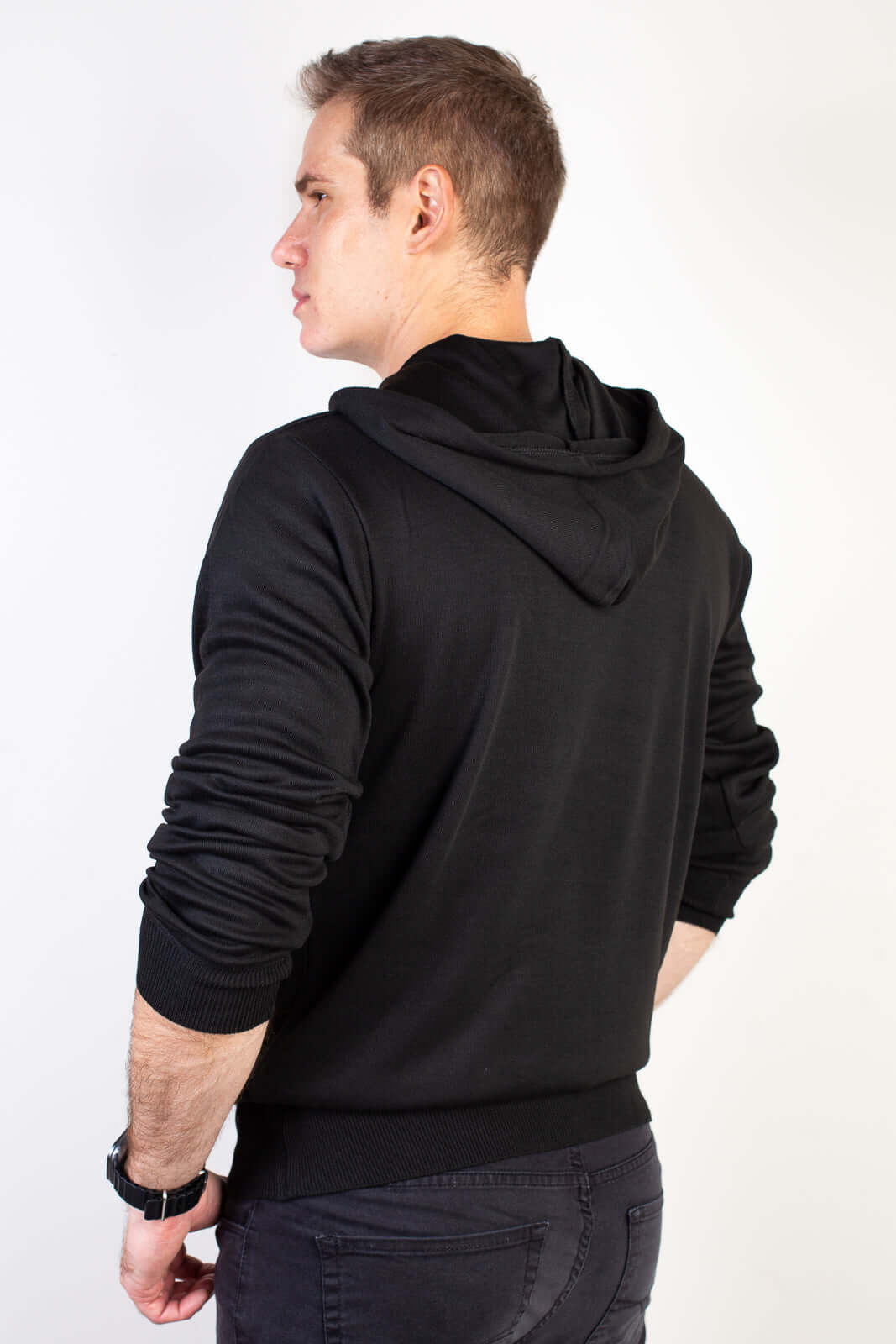 Blusa masculina moletinho com capuz 90153 - Enluaze