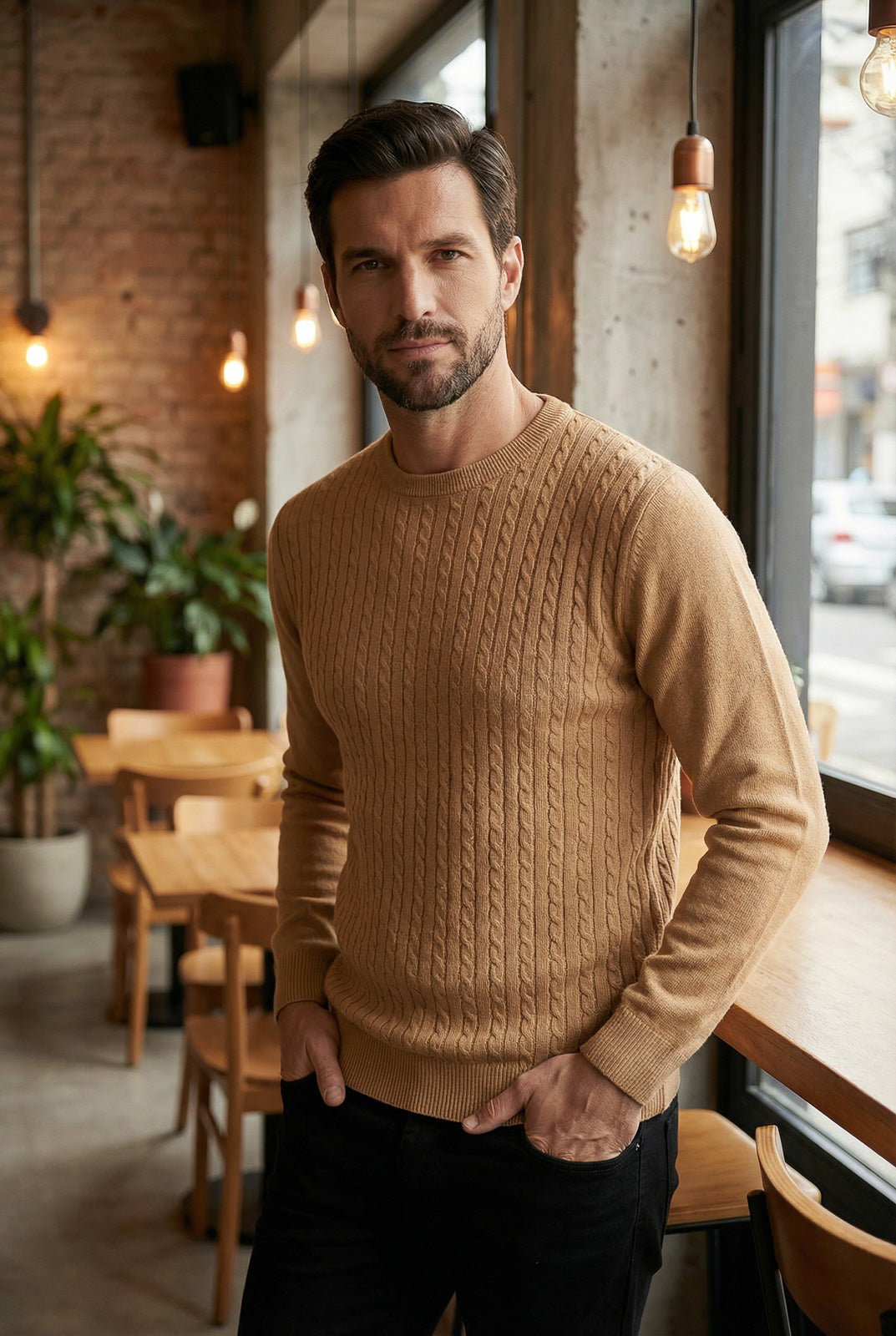 Blusa de malha masculina gola redonda 90184