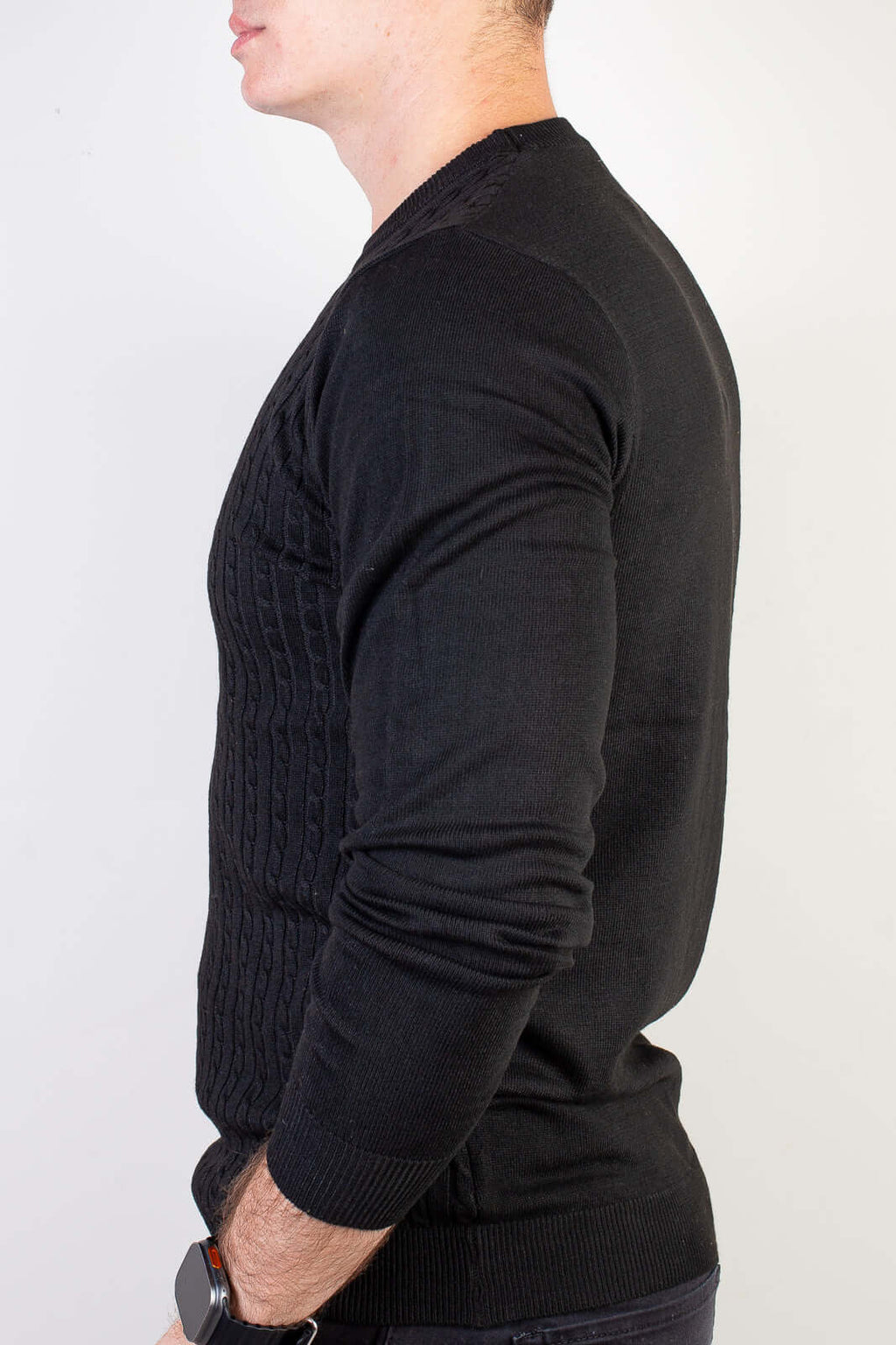 Blusa de malha masculina gola redonda 90184 - Enluaze