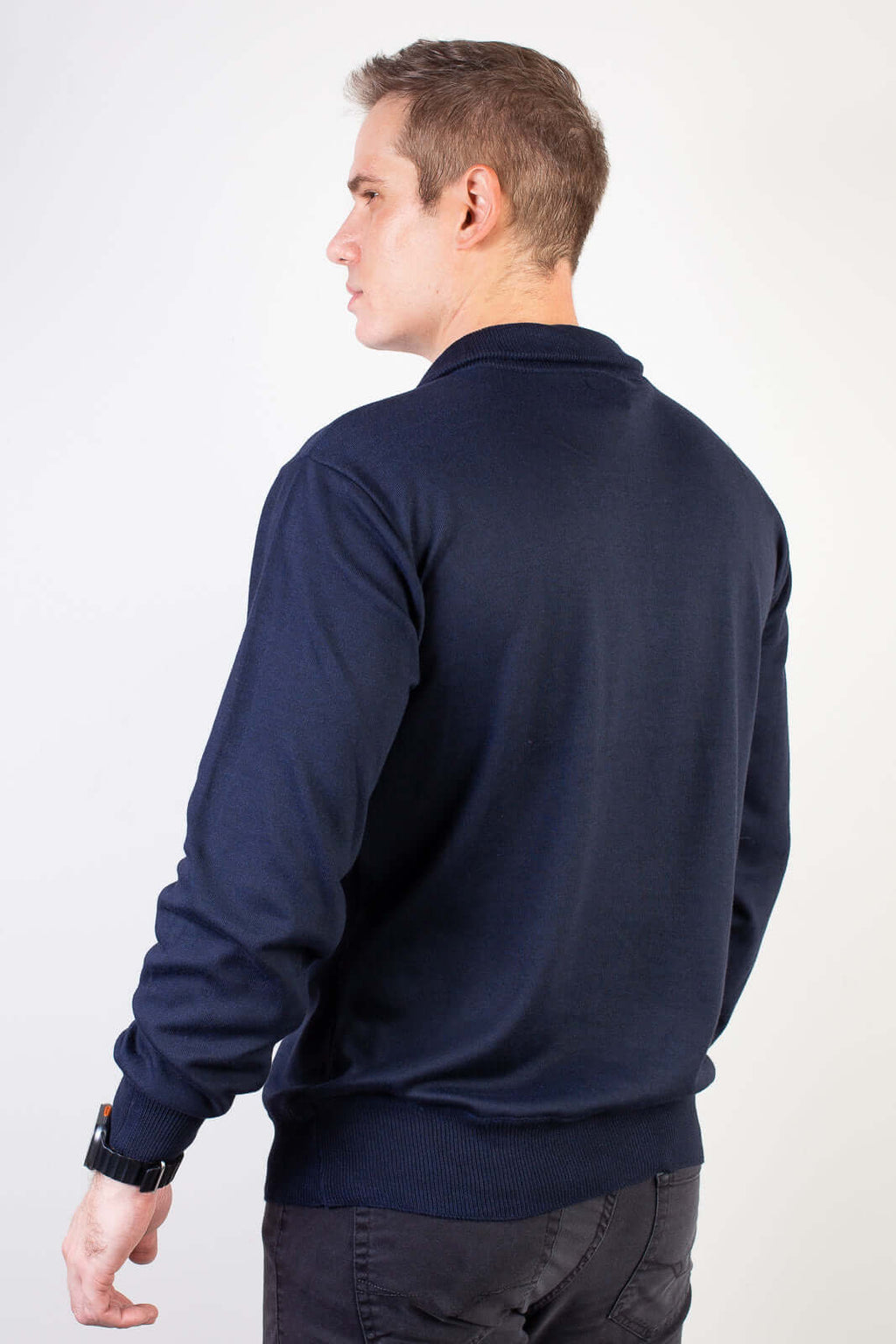 Blusa masculina gola com zíper 90207 - Enluaze