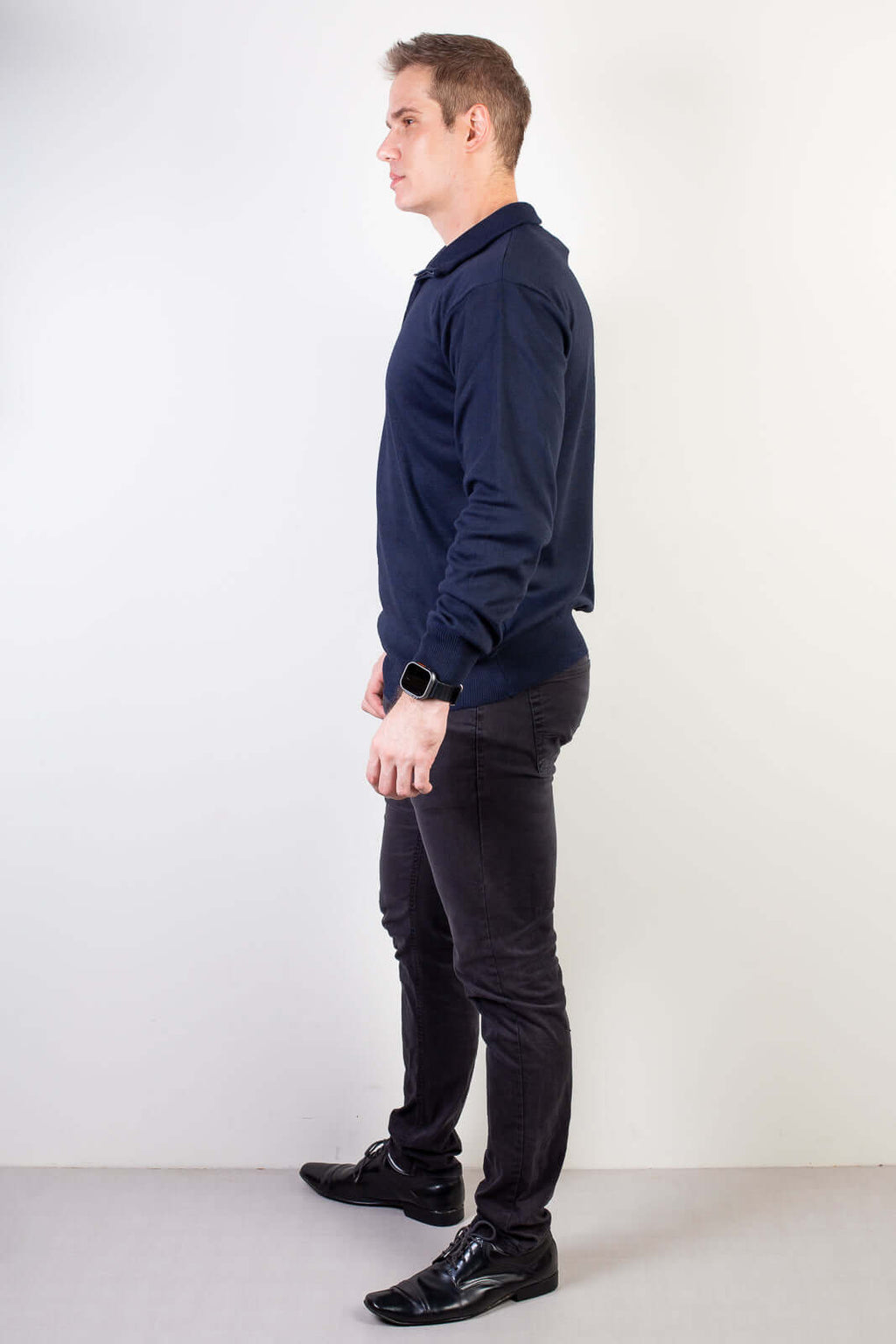 Blusa masculina gola com zíper 90207 - Enluaze