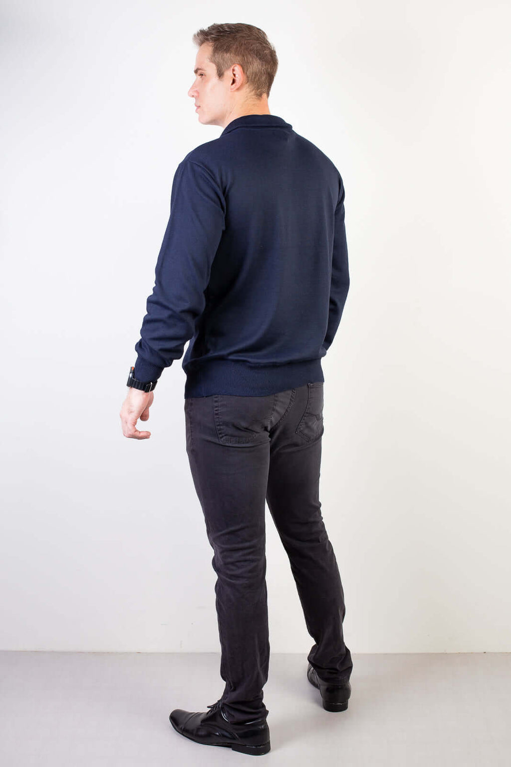 Blusa masculina gola com zíper 90207 - Enluaze